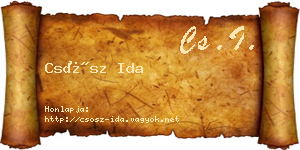 Csősz Ida névjegykártya