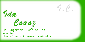 ida csosz business card